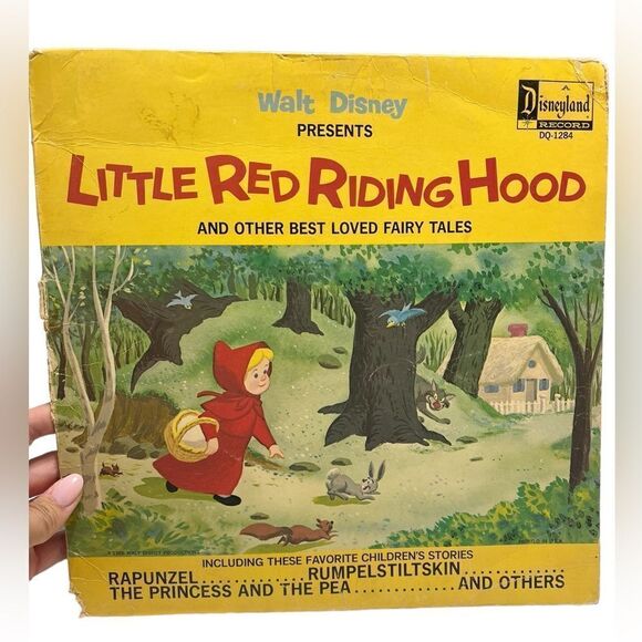 VINTAGE RARE WALT DISNEY LITTLE RED RIDING HOOD & OTHER FAIRY TALES LP - Picture 3 of 9